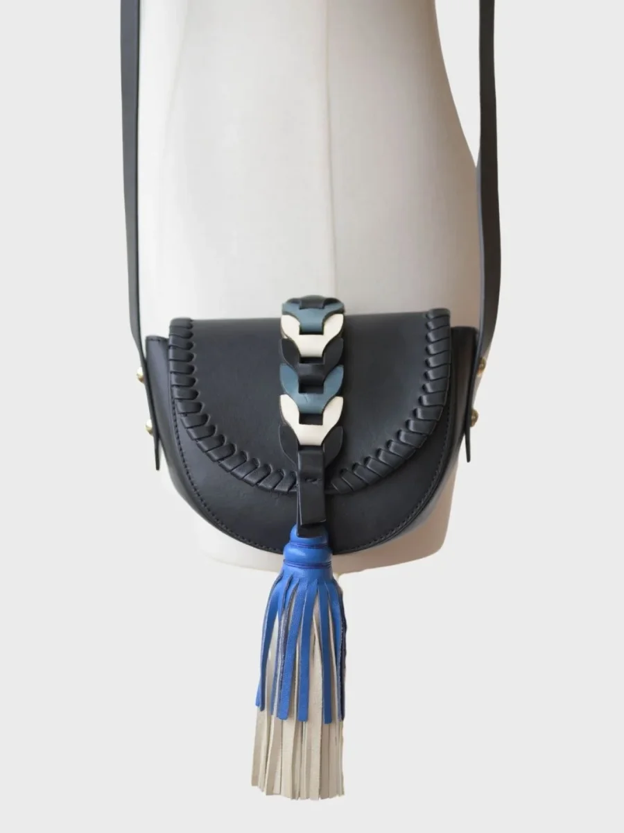 RED Valentino bolso bandolera cuero boho chic - Imagen 9