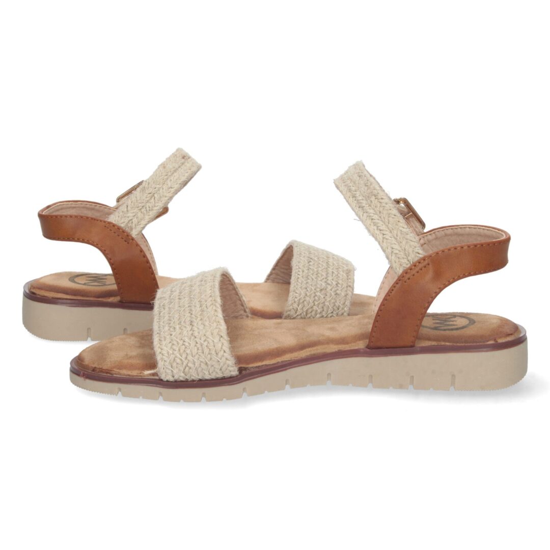 Sandalia plana beige trenzada - Imagen 6