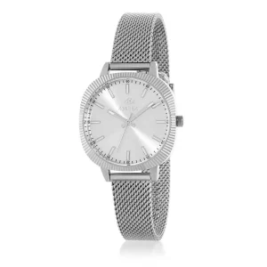 Reloj Marea Mujer Malla Esfera Rectangular Acero.