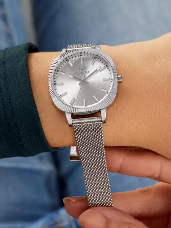 Reloj Marea Mujer Malla Esfera Rectangular Acero. - Imagen 3