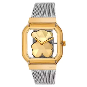 Reloj Tous Bicolor Dorado Transparente.