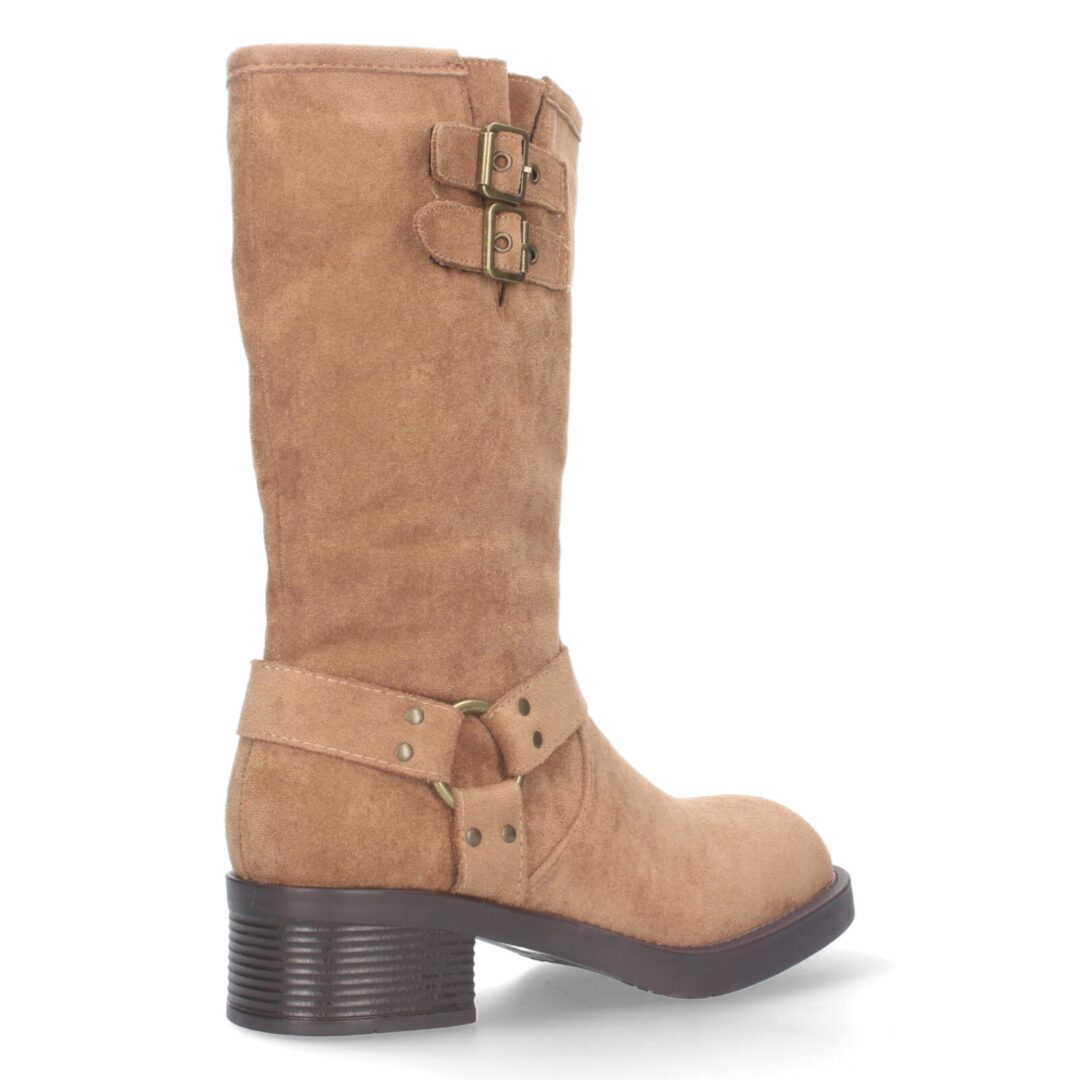 Botas moteras hebilladas camel - Imagen 5
