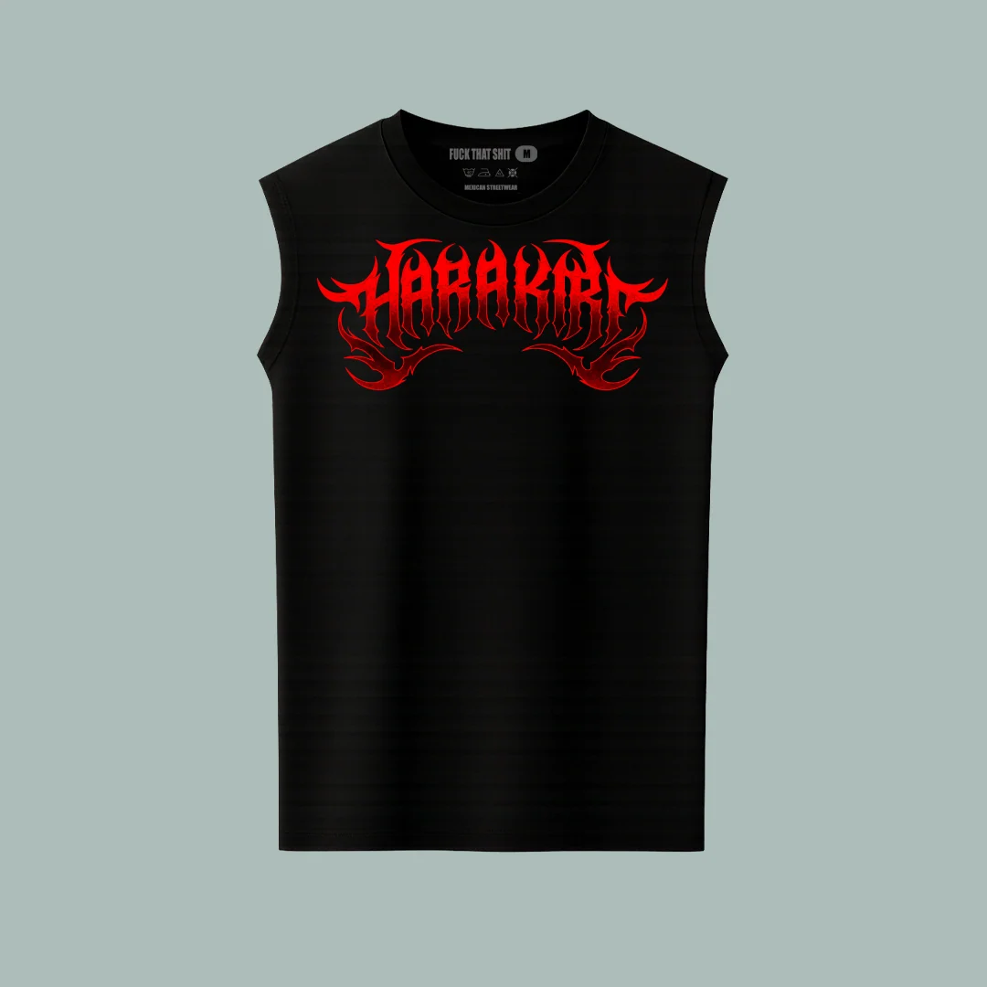 Playera Sin Manga Skull Harakiri - Imagen 3