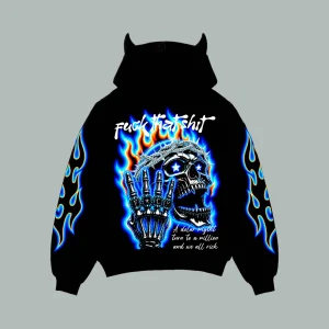 Hoodie Prime Con Cuernos Skull Shainy