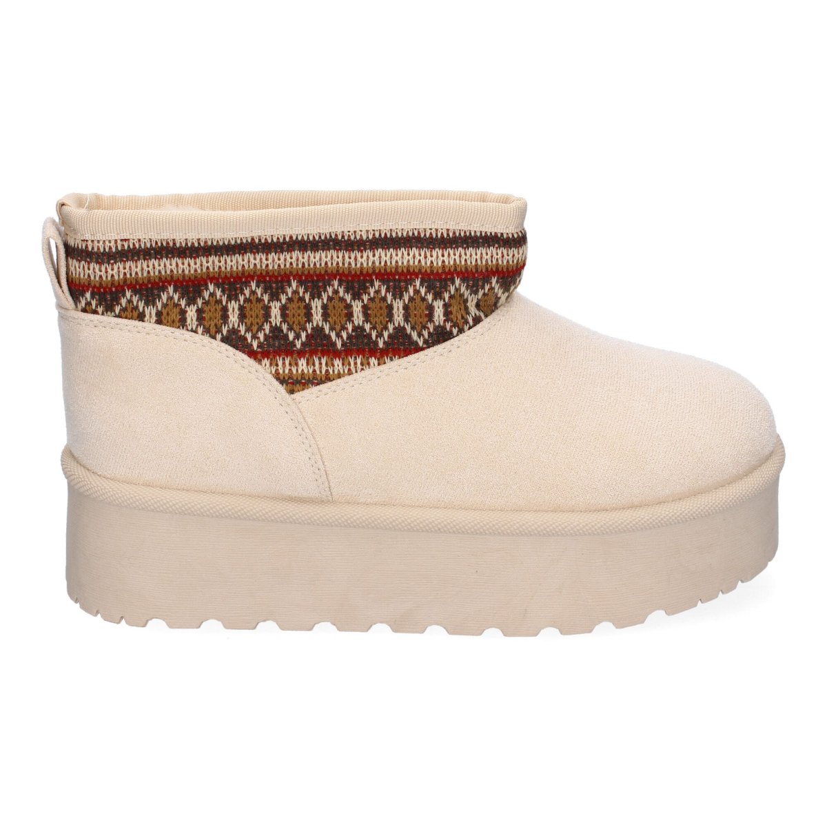 Botines de nieve étnicos beige - Imagen 3