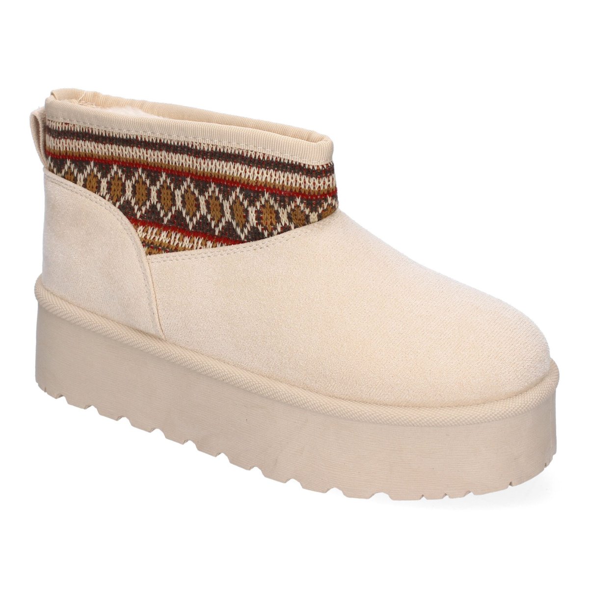 Botines de nieve étnicos beige - Imagen 4
