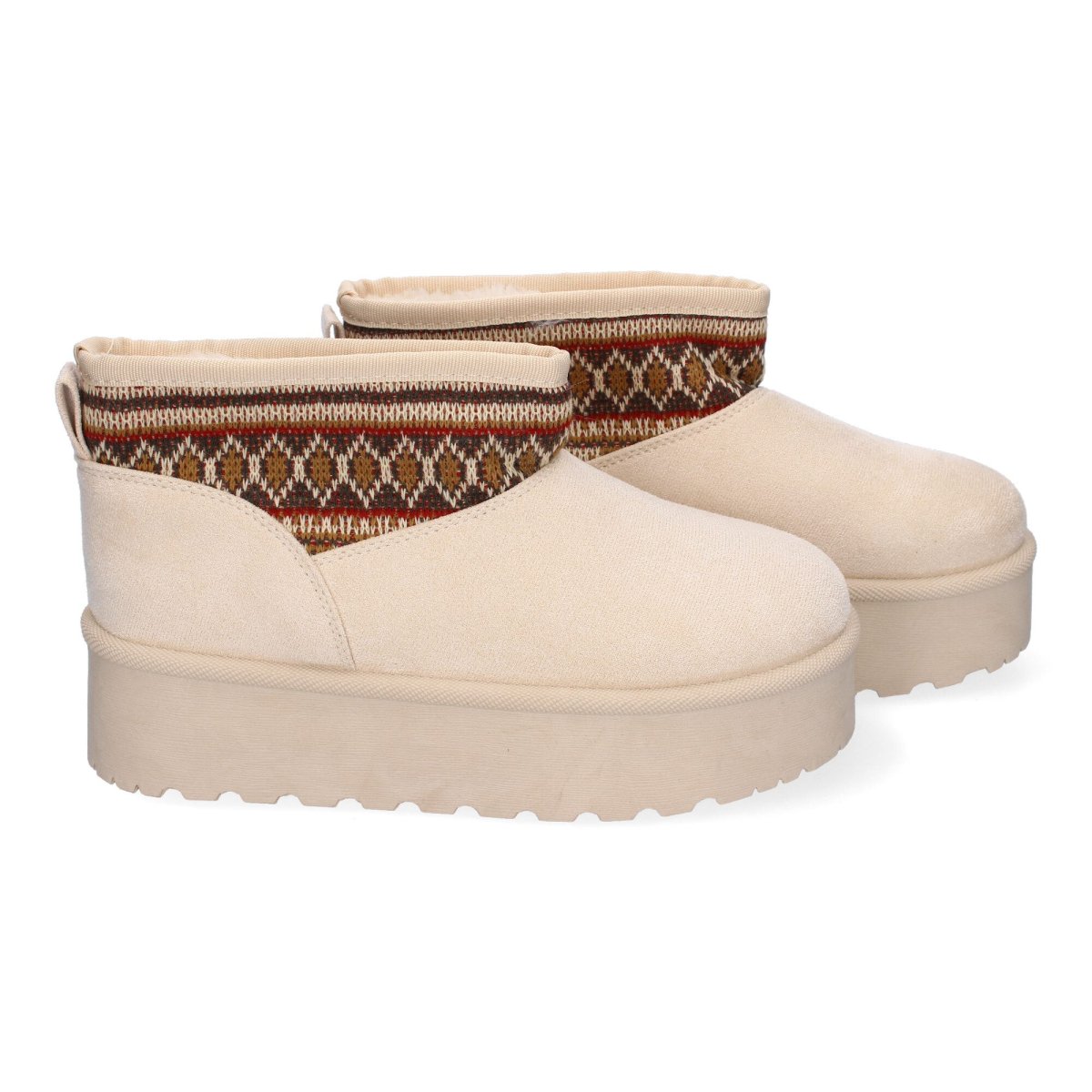 Botines de nieve étnicos beige - Imagen 6