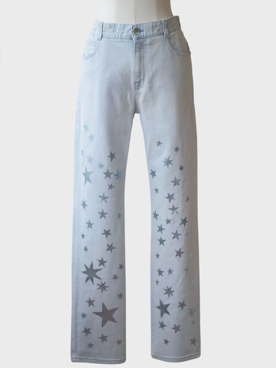 Stella McCartney pantalones vaqueros estrellas Talla 27 (S)