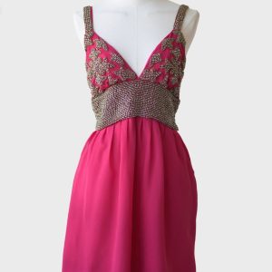 Sundress vestido mini abalorios Talla S-M Nuevo