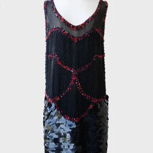Suzie Wong vestido de seda pedrería Talla M Nuevo