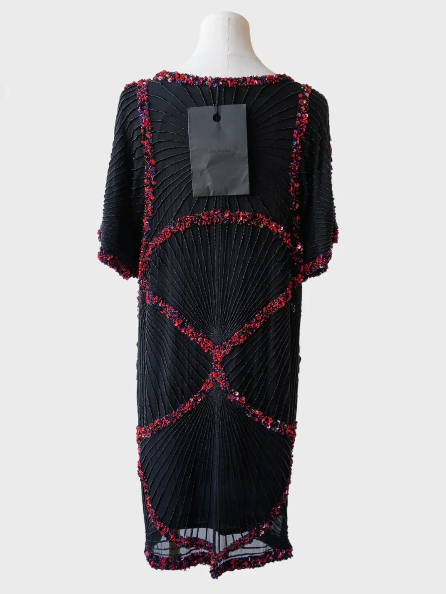 Suzie Wong vestido de seda con aplicaciones Talla XS Nuevo - Imagen 3