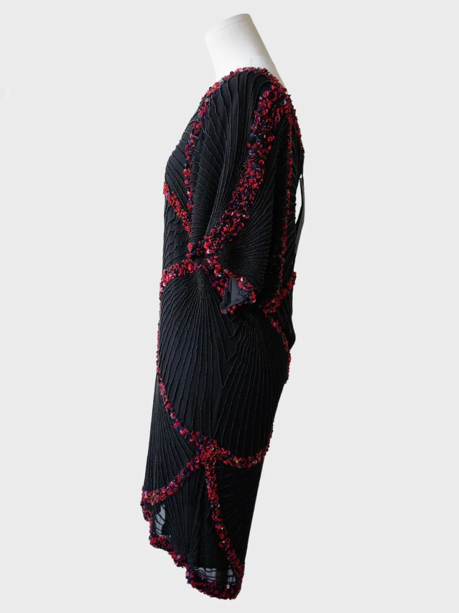 Suzie Wong vestido de seda con aplicaciones Talla XS Nuevo - Imagen 4