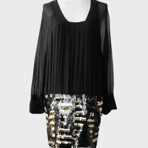 Suzie Wong mini vestido con lentejuelas Talla S Nuevo
