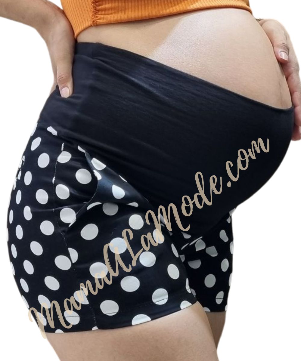 Shorts Materno Lisboa Drill Bolitas - Imagen 3