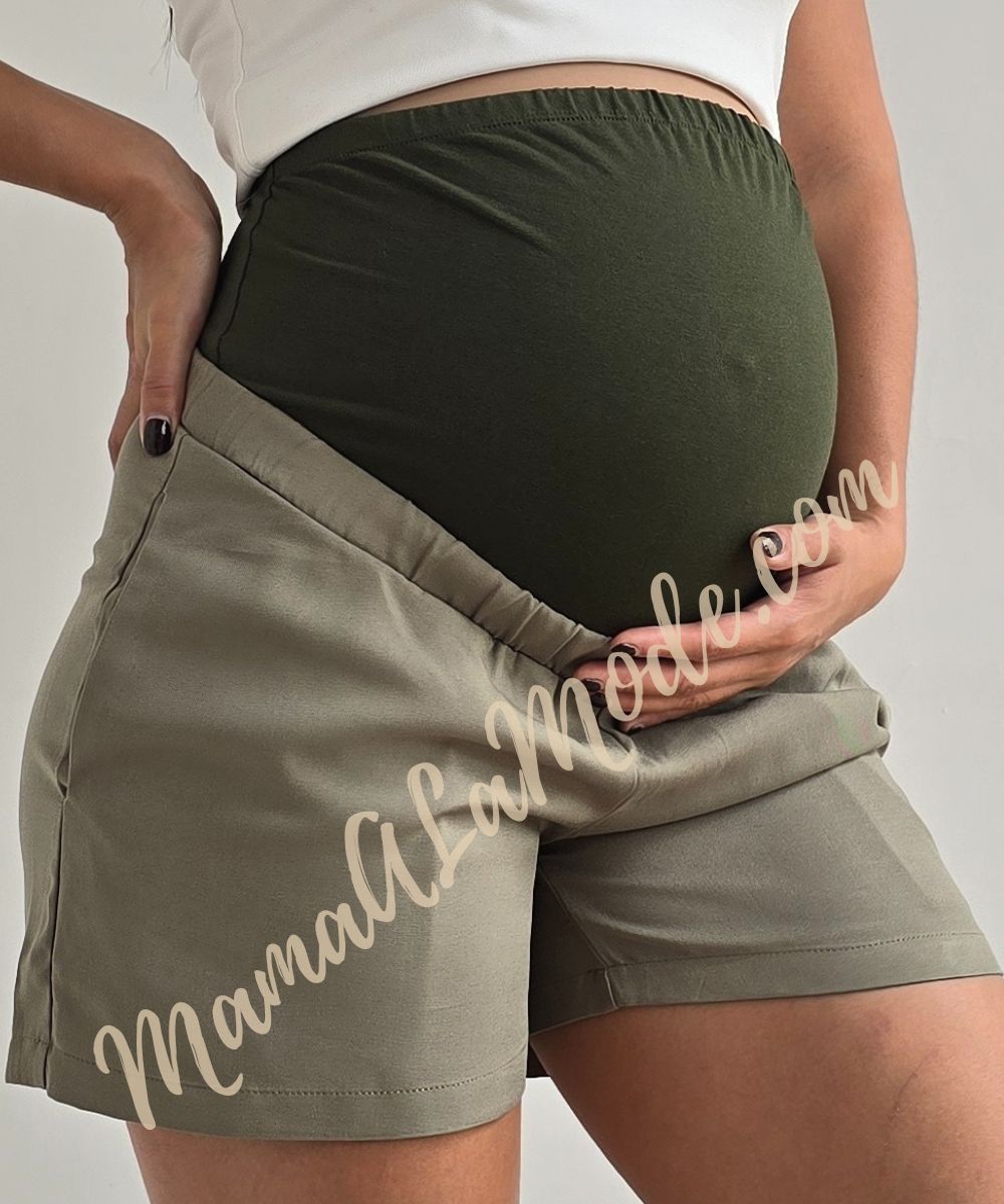 Shorts Materno Lorena Twill Algodón - Imagen 3