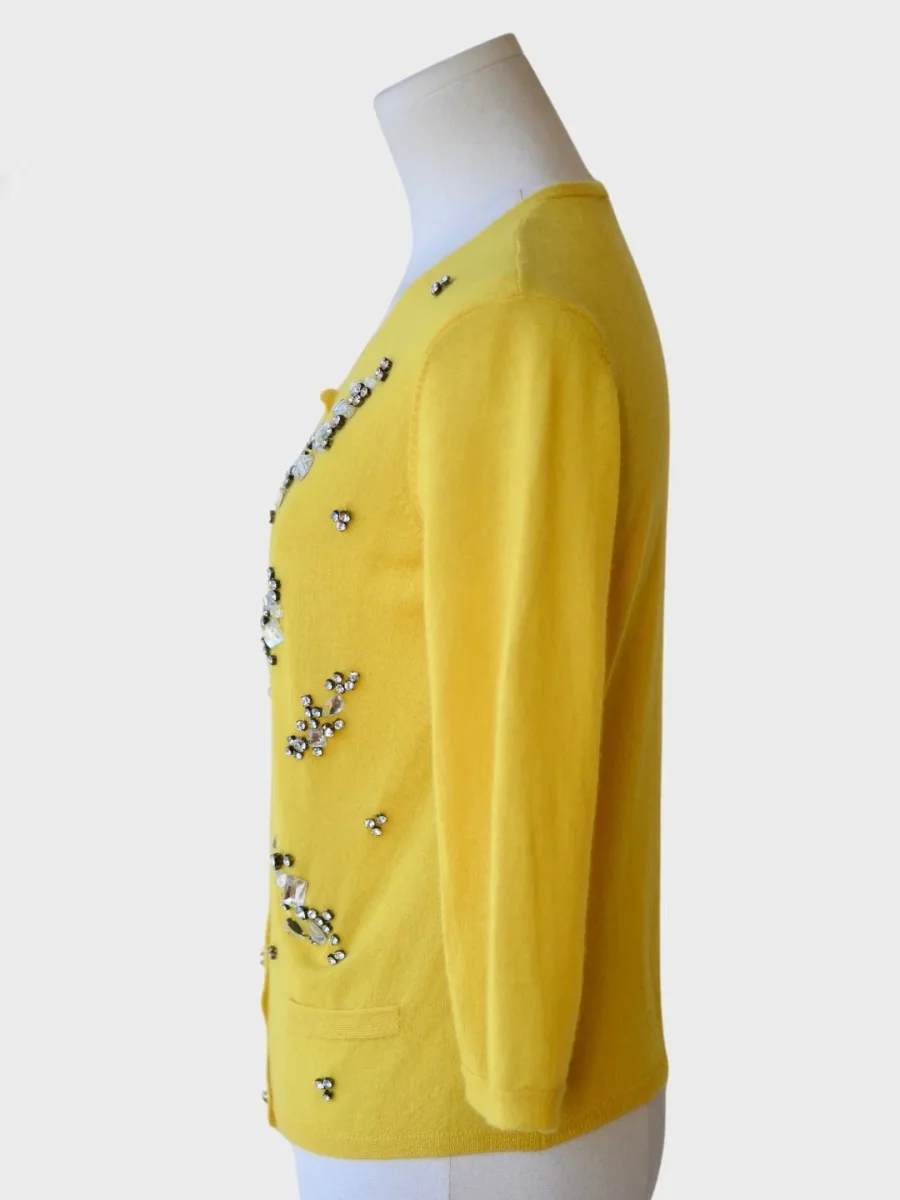 Tara Jarmon chaqueta de cachemira con pedrería Talla M - Imagen 4