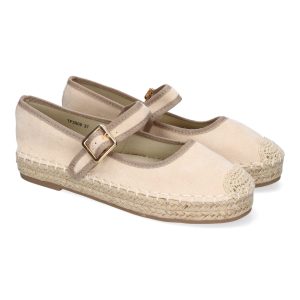 Bailarina Alpargata Beige Hebilla Decorativa