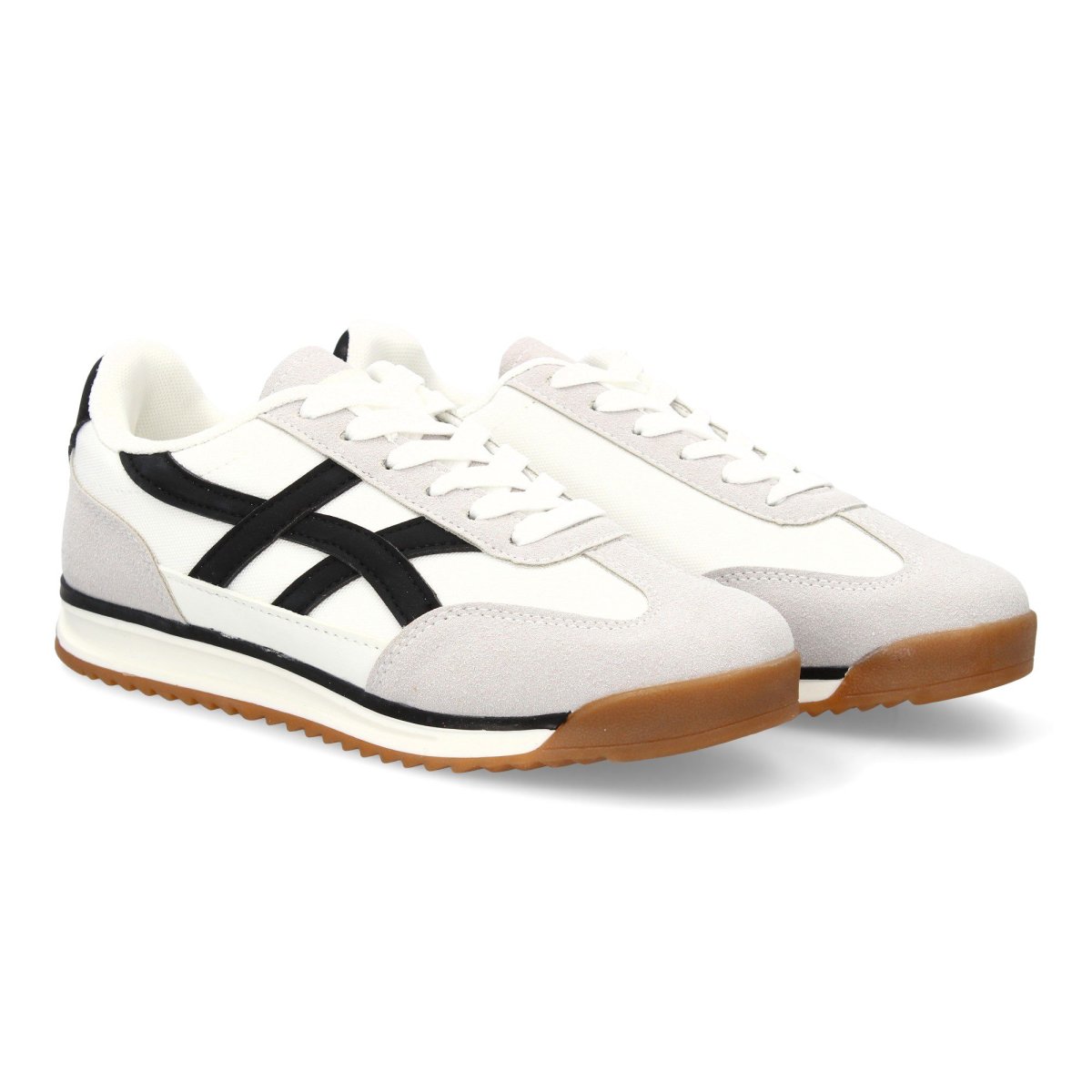 Zapatilla estilo retro blanco