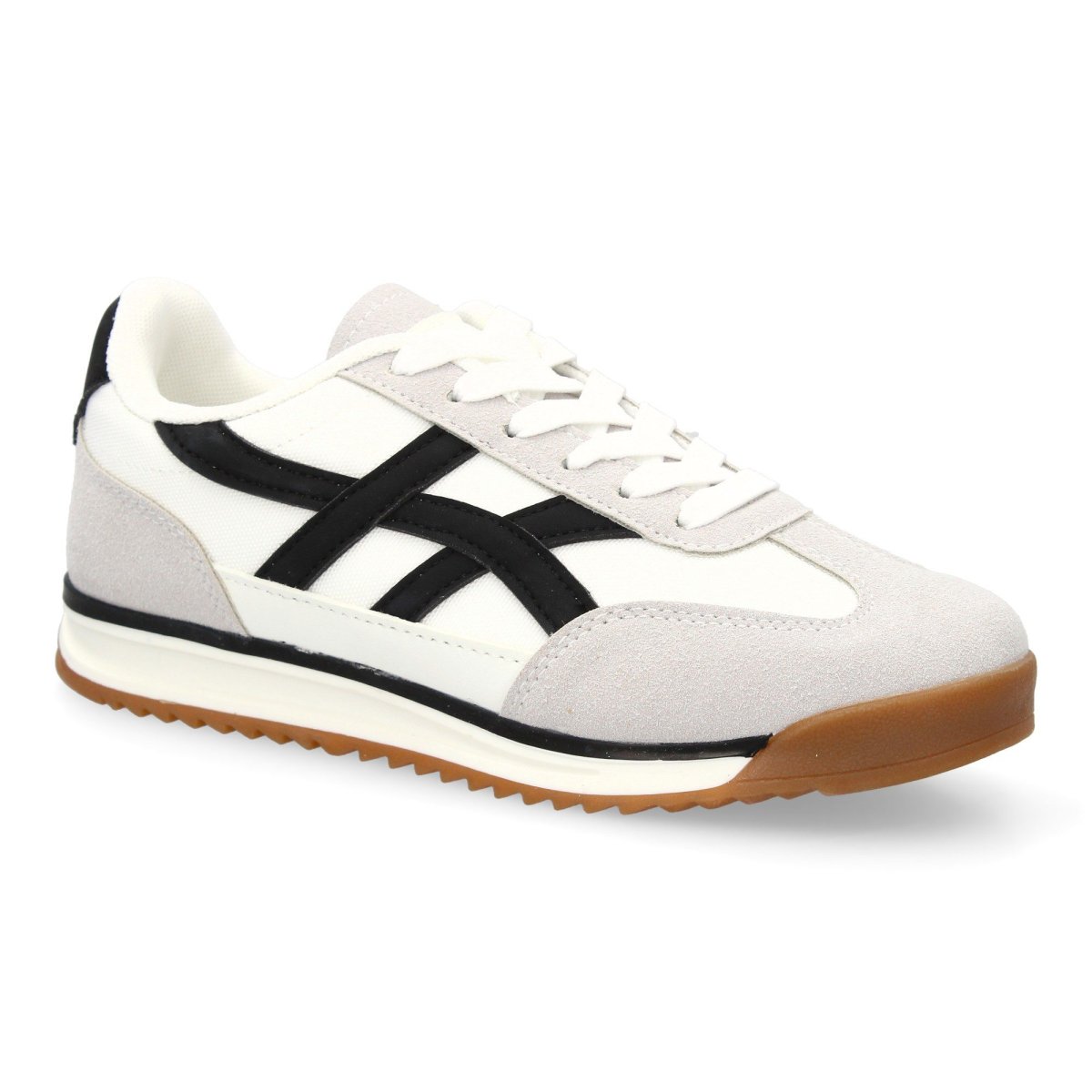Zapatilla estilo retro blanco - Imagen 4