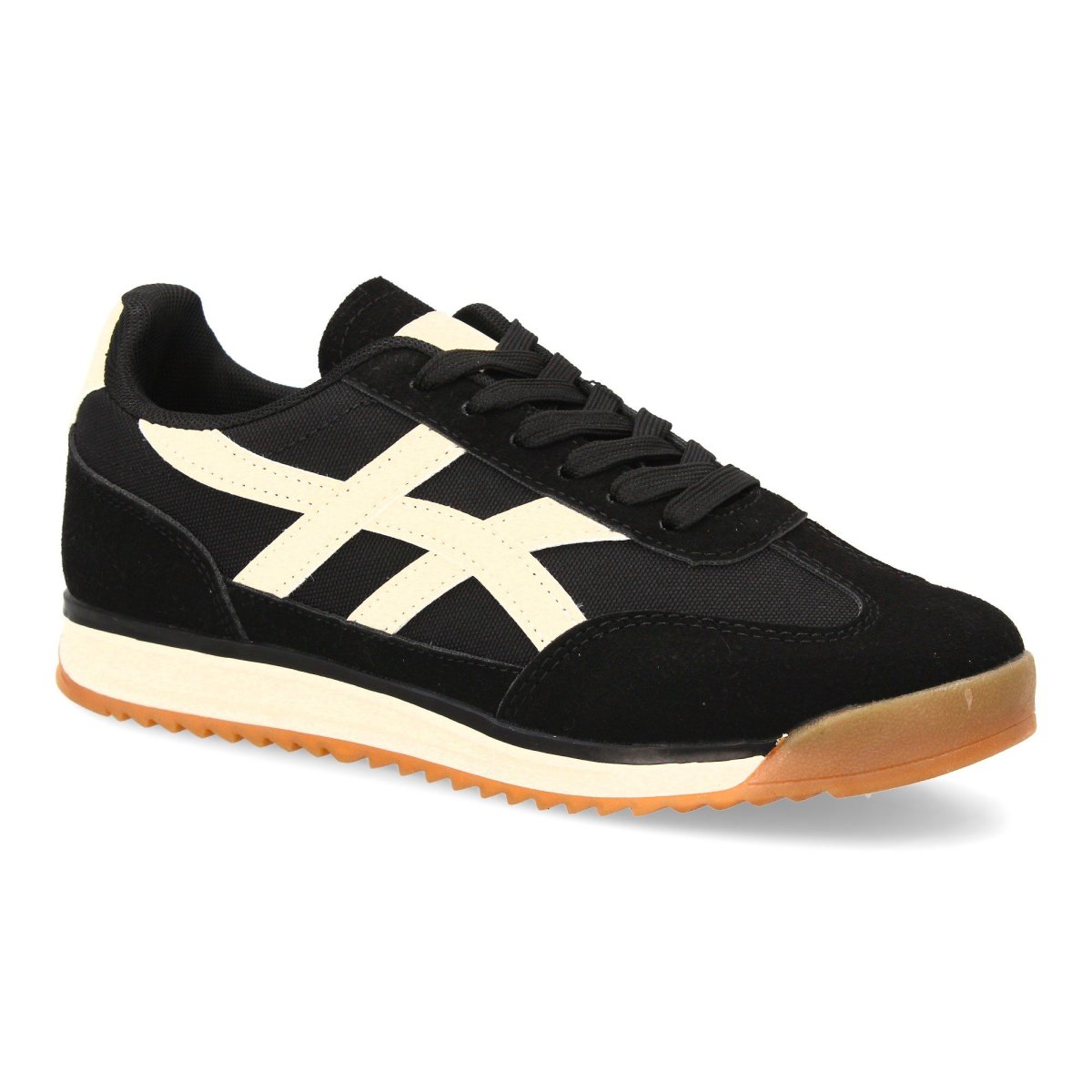 Zapatilla estilo retro negro - Imagen 4