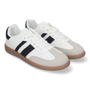 Zapatillas Deportivas Mujer Blanco Rayas