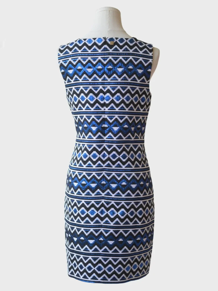 Versace Collection vestido mini azul estampado Talla S - Imagen 3