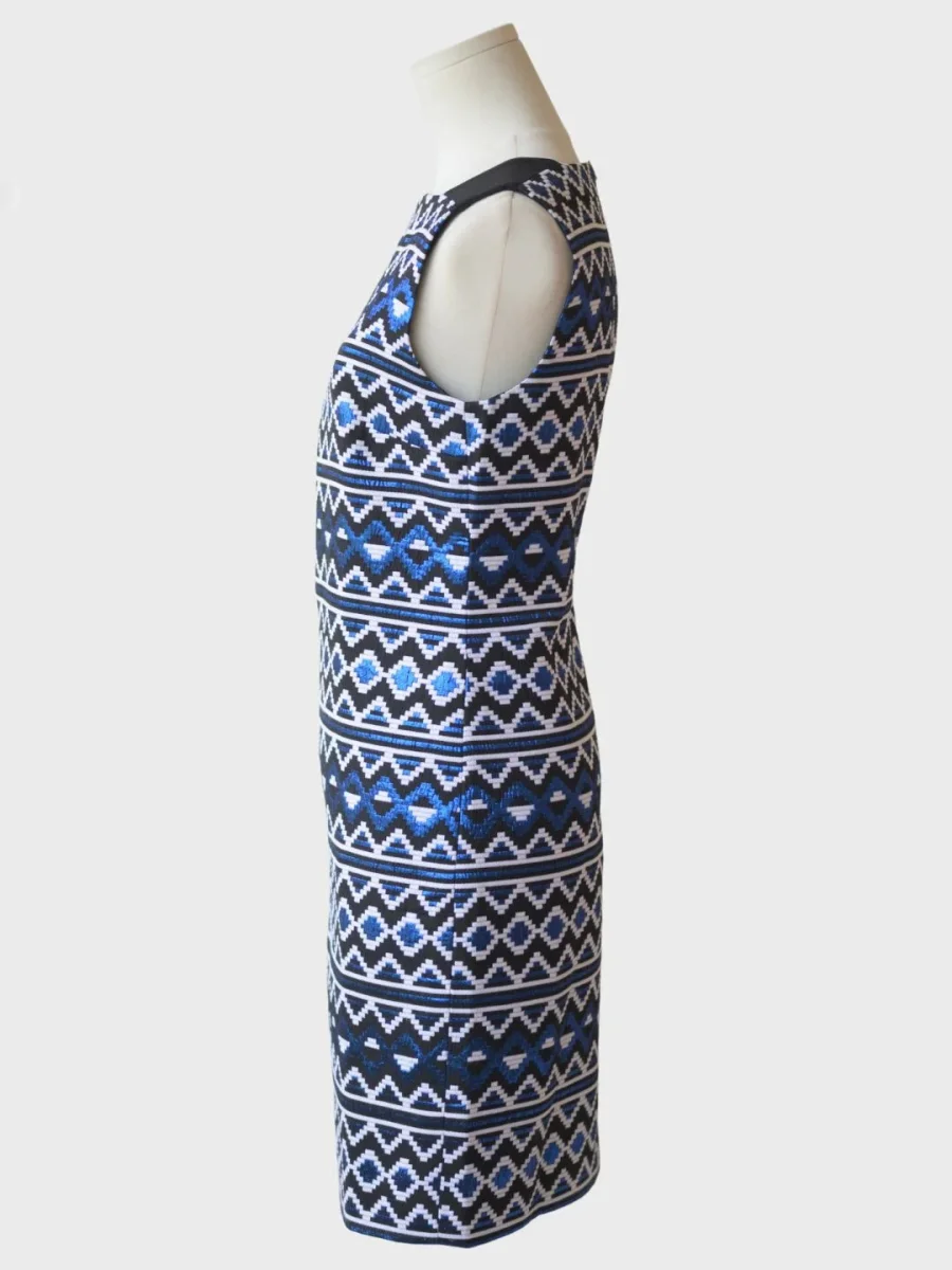 Versace Collection vestido mini azul estampado Talla S - Imagen 4