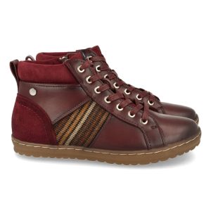 Bota deportiva estampada burdeos