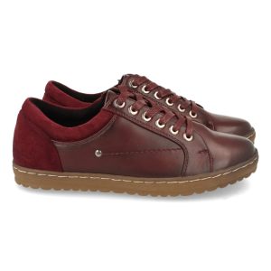 Zapatillas planas burdeos lisas