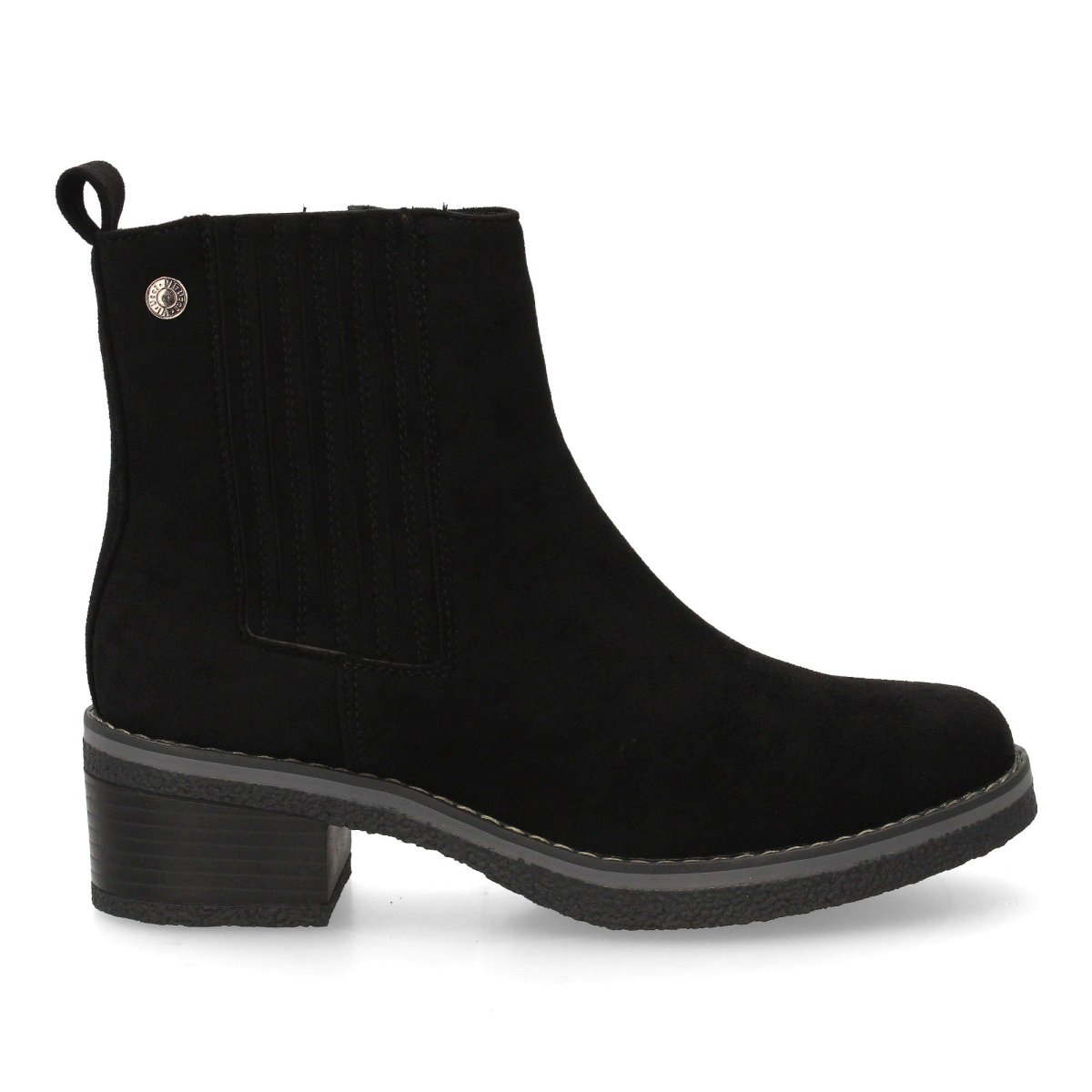 Botines negros tacón cremallera. - Imagen 3