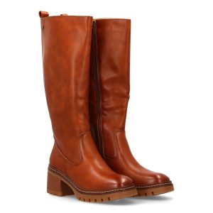 Botas altas tacón medio camel