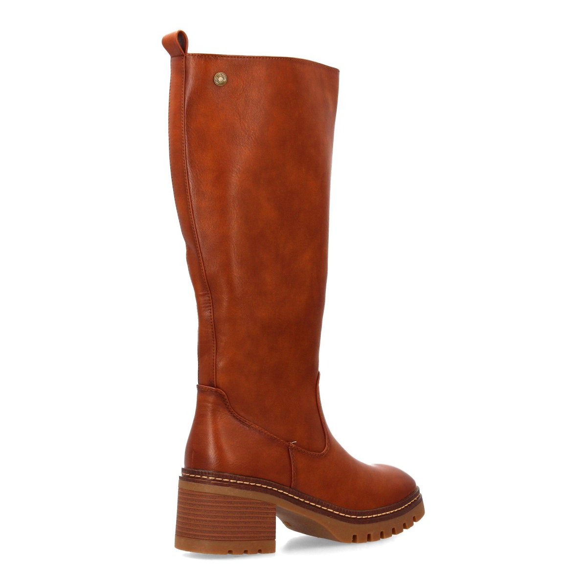 Botas altas tacón medio camel - Imagen 5