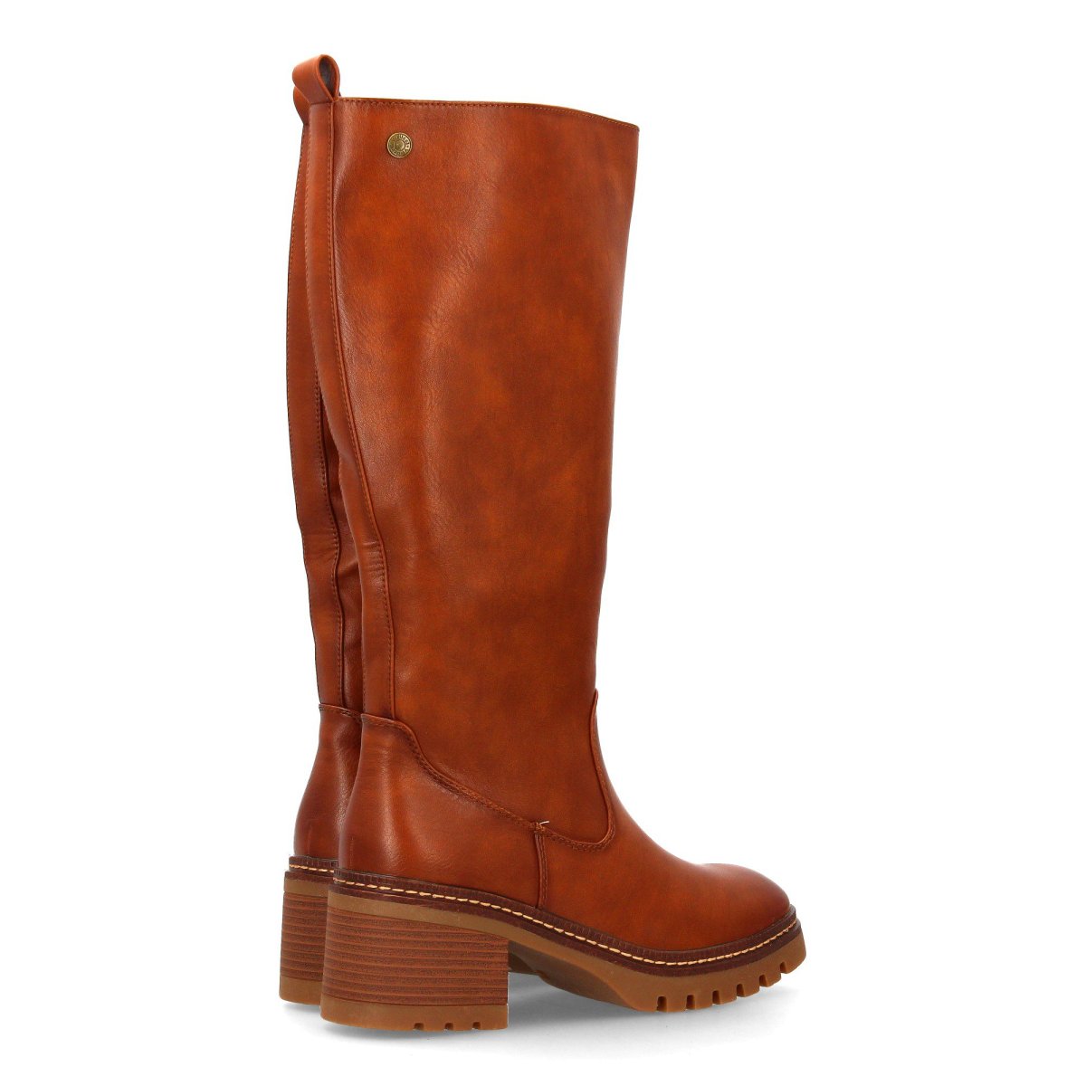 Botas altas tacón medio camel - Imagen 6