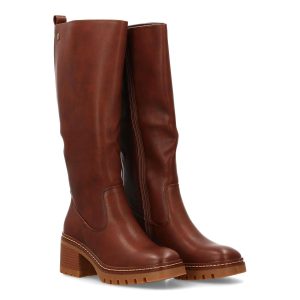 Botas altas marrón sin cordones