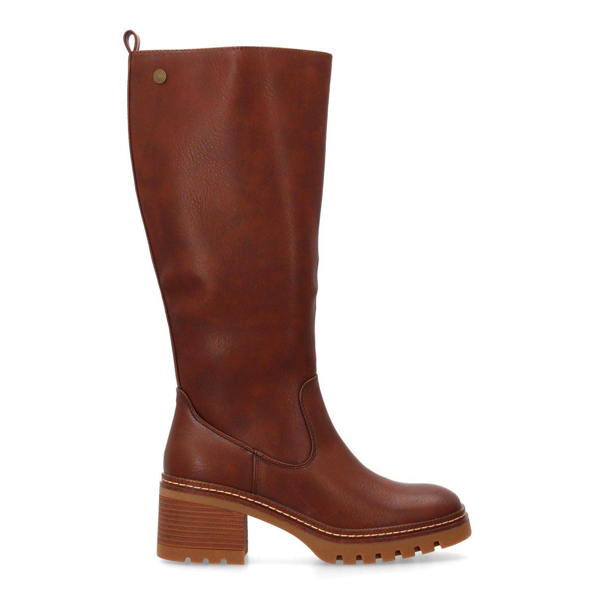 Botas altas marrón sin cordones - Imagen 3