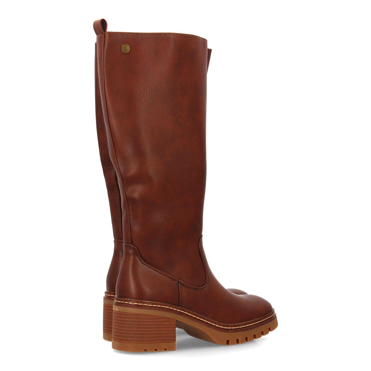 Botas altas marrón sin cordones - Imagen 6
