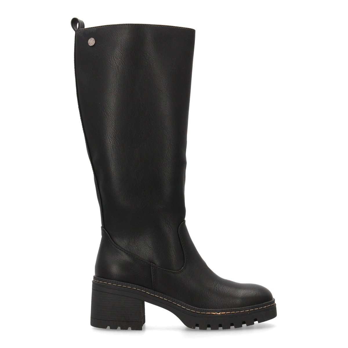 Botas altas de tacón medio negro - Imagen 3