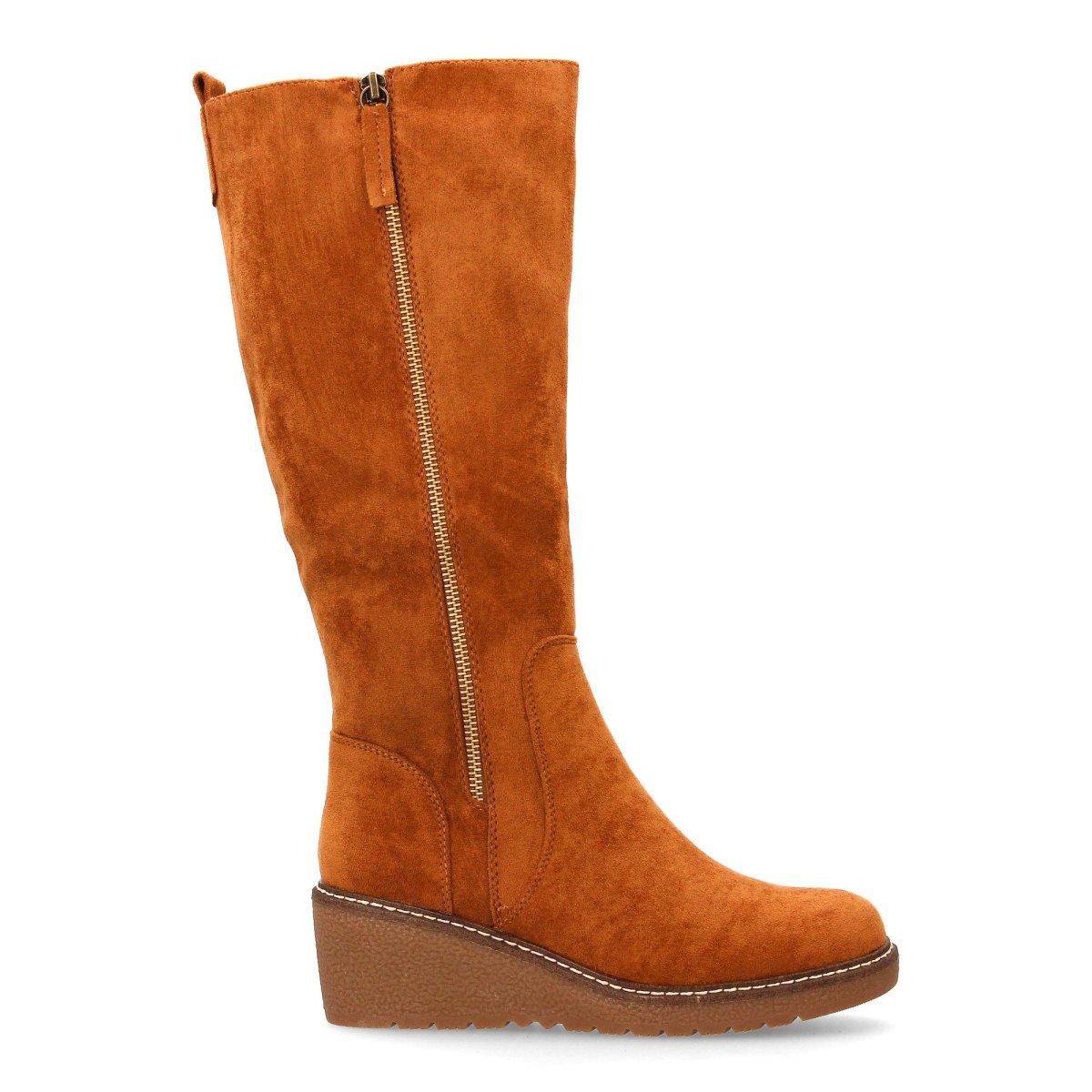 Botas Altas Cuña Naranja con Cremallera - Imagen 3