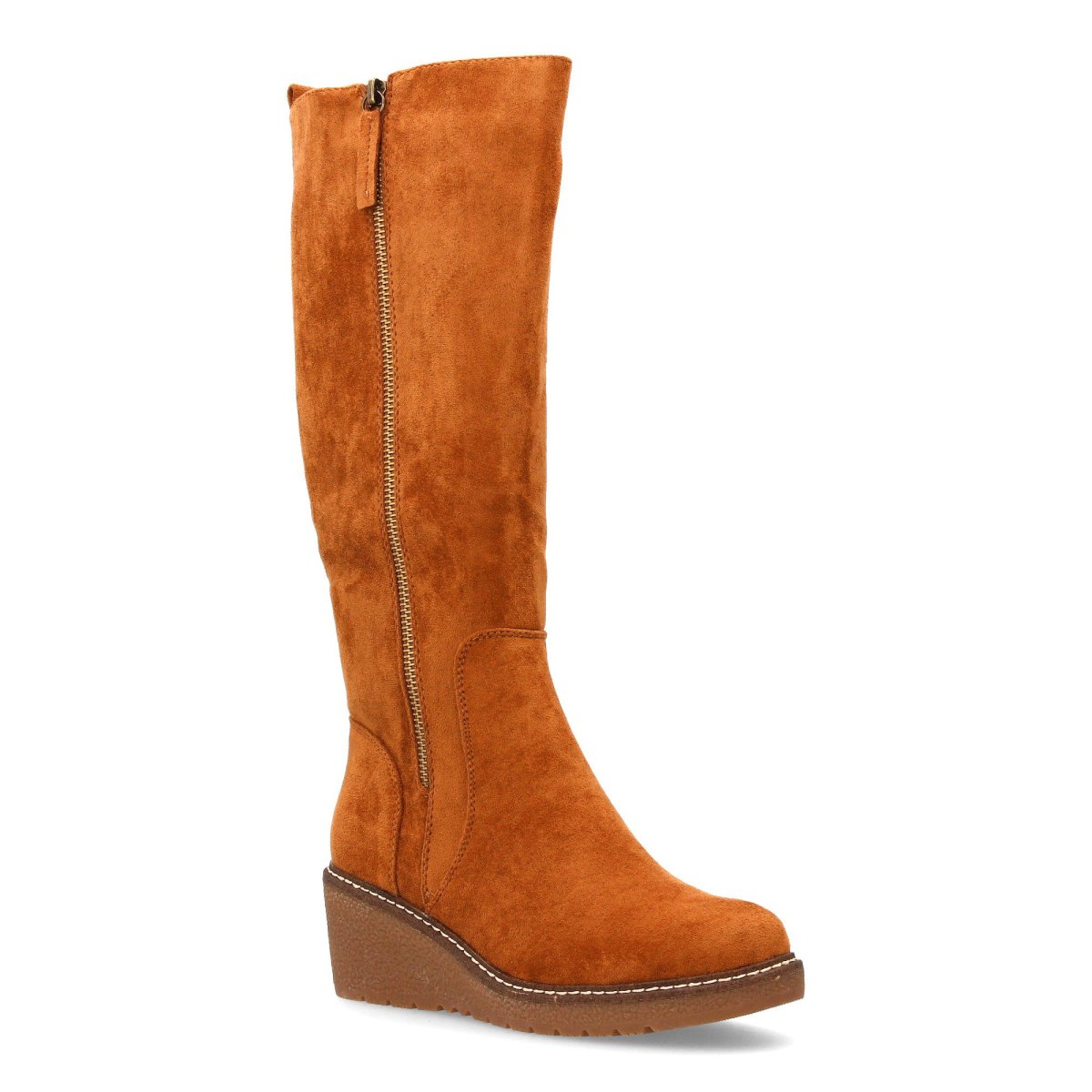 Botas Altas Cuña Naranja con Cremallera - Imagen 4
