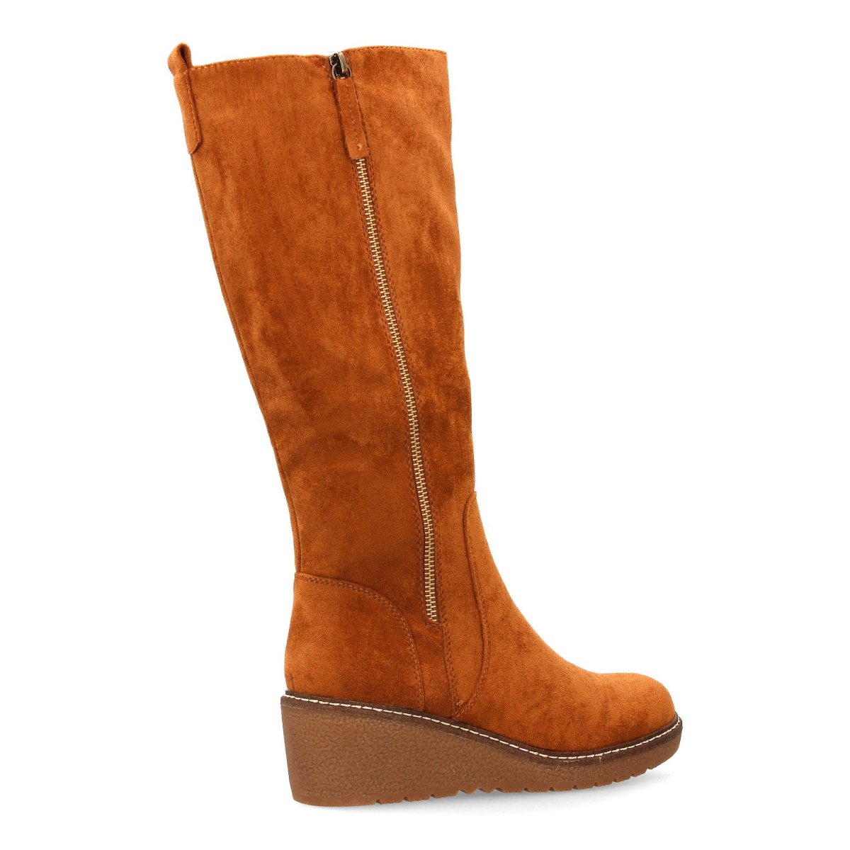 Botas Altas Cuña Naranja con Cremallera - Imagen 5