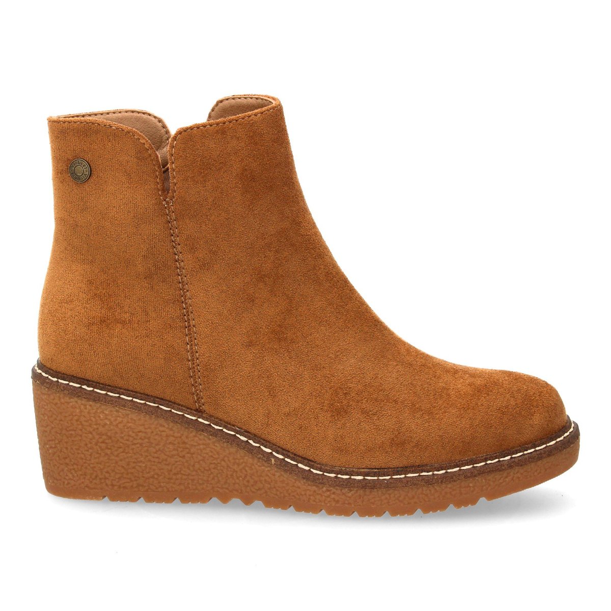 Botines cuña taupe mujer - Imagen 3