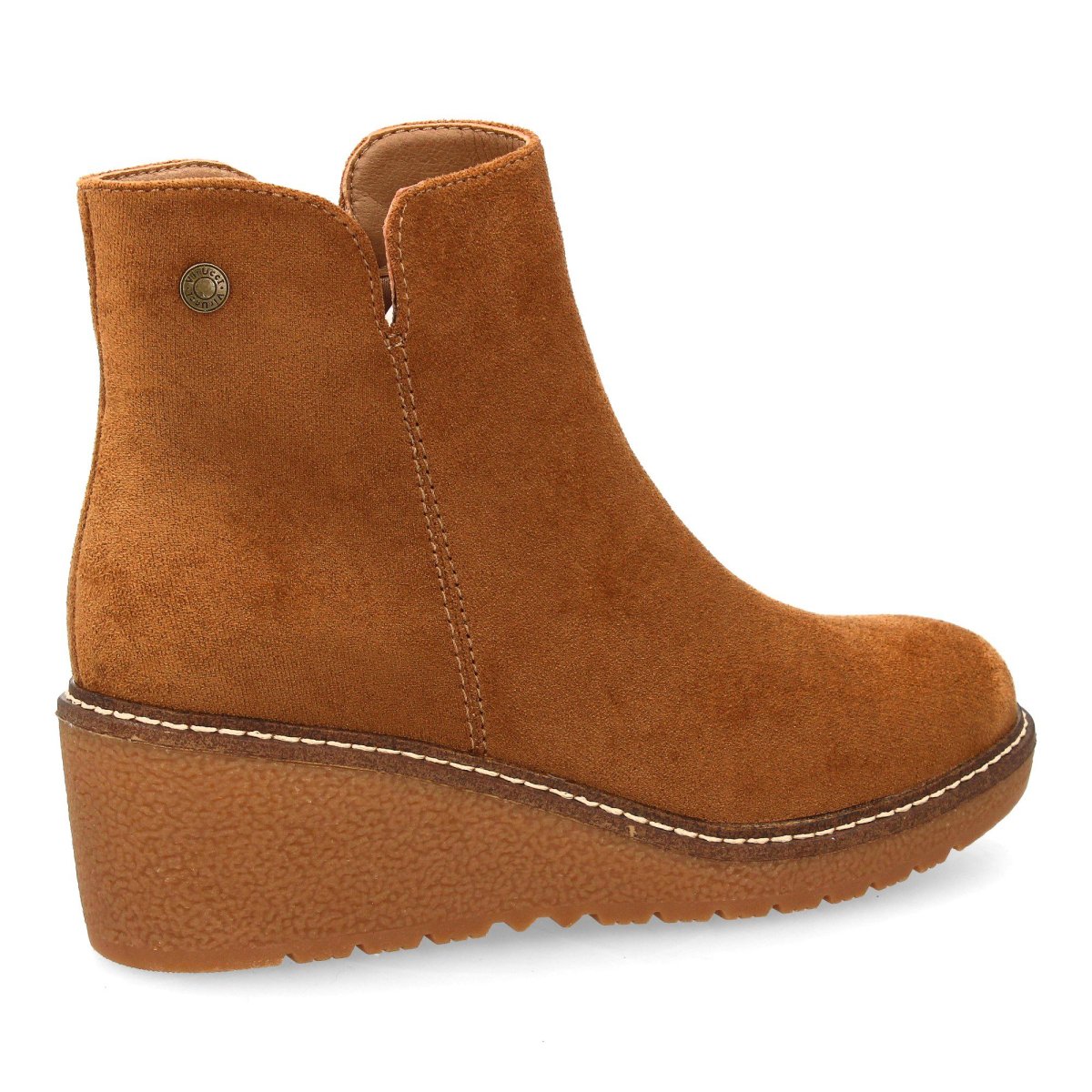 Botines cuña taupe mujer - Imagen 5