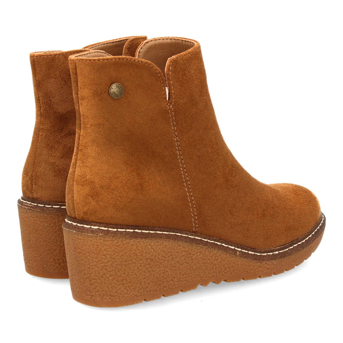 Botines cuña taupe mujer - Imagen 6