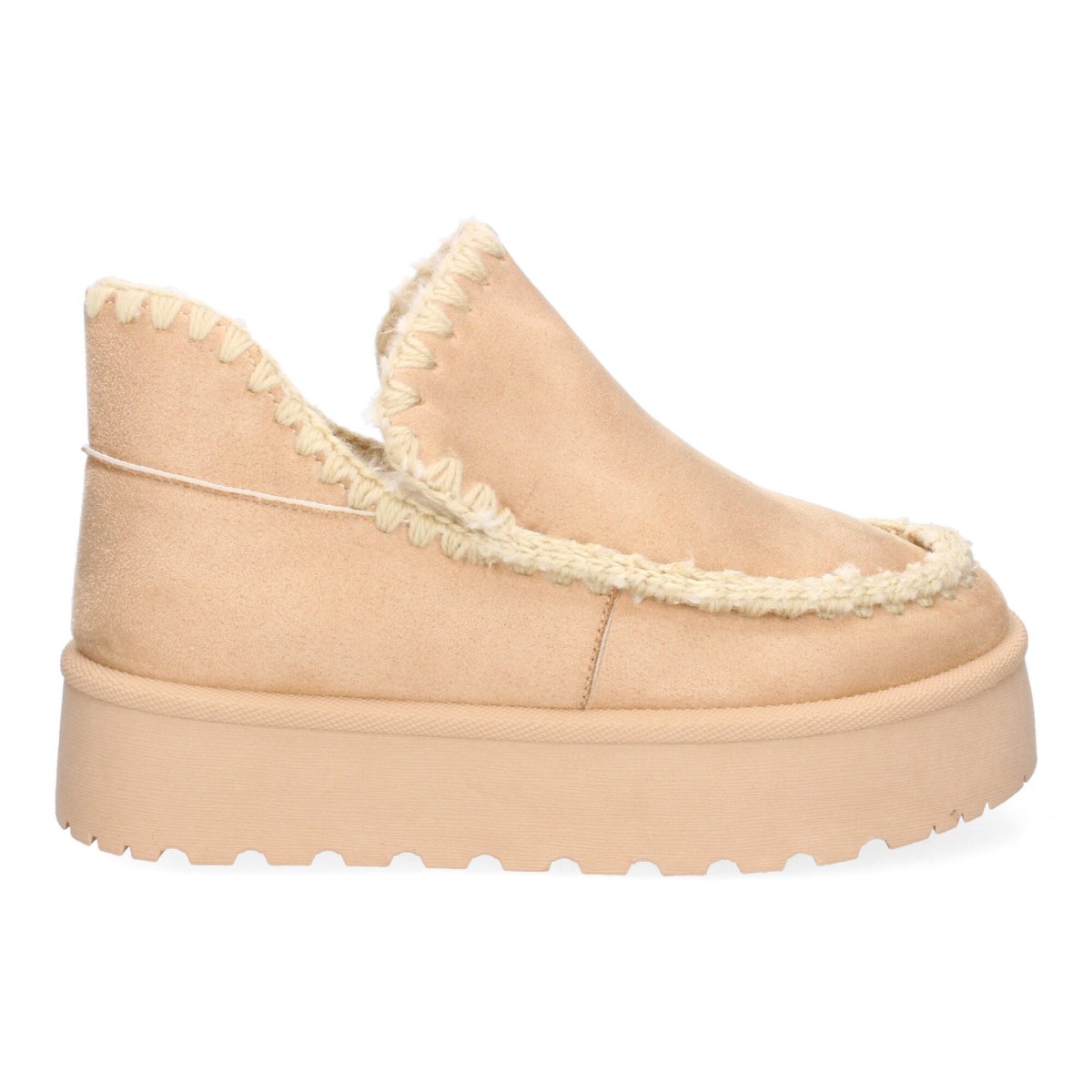 Botines bajos plataforma beige australianos - Imagen 3
