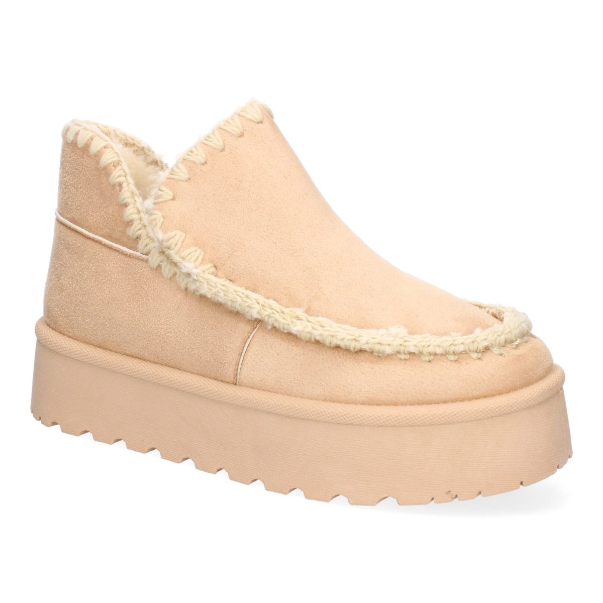 Botines bajos plataforma beige australianos - Imagen 4