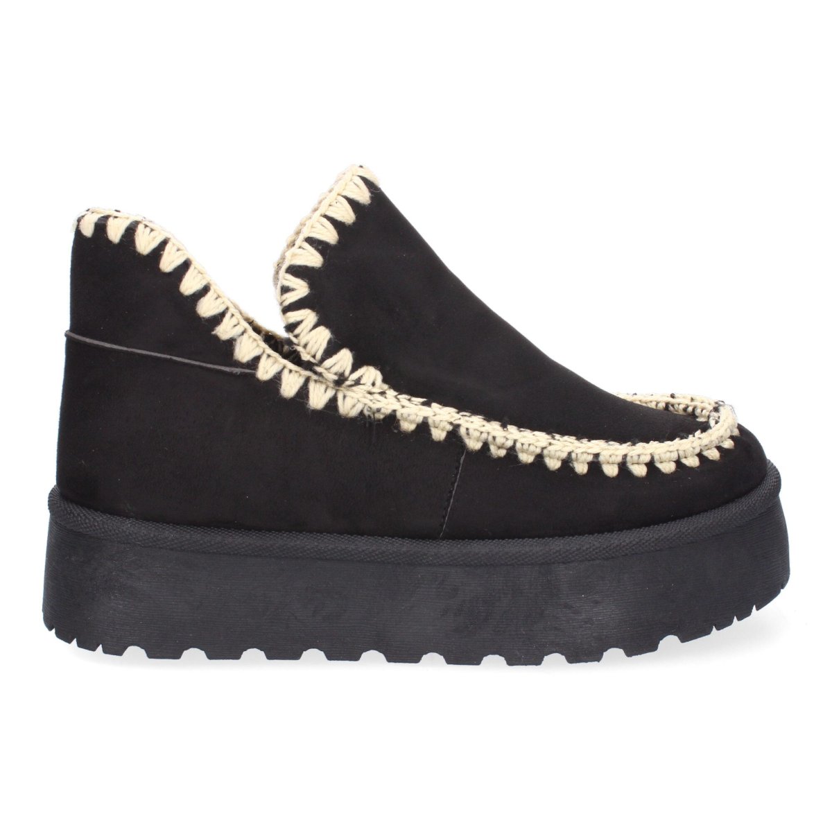 Botines australianos negros con cordones blancos - Imagen 3