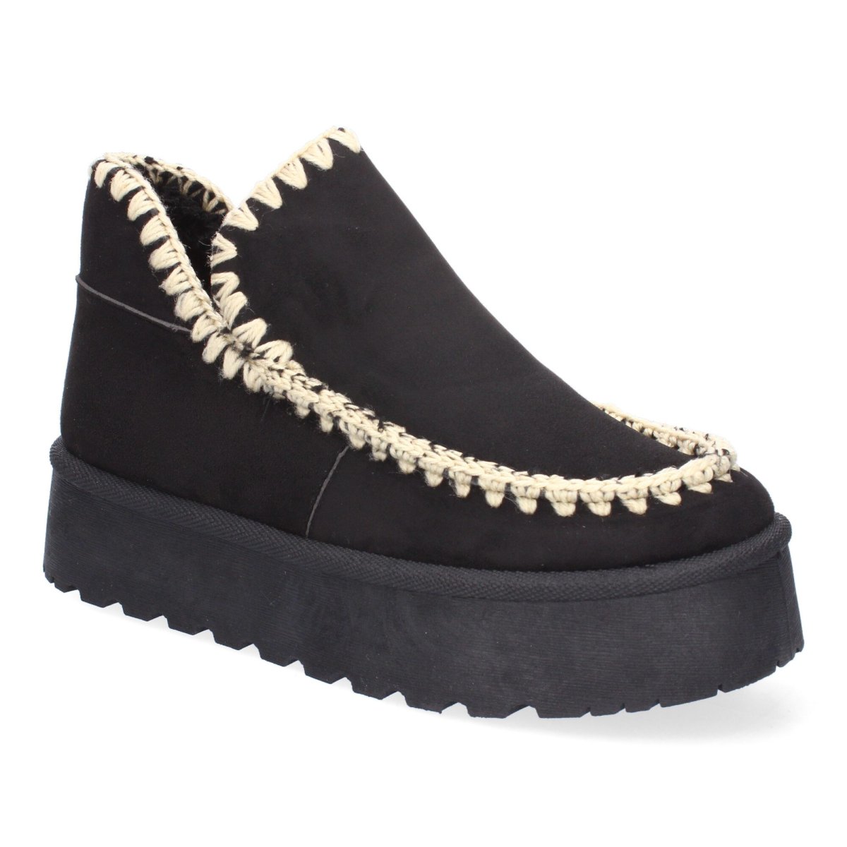 Botines australianos negros con cordones blancos - Imagen 5