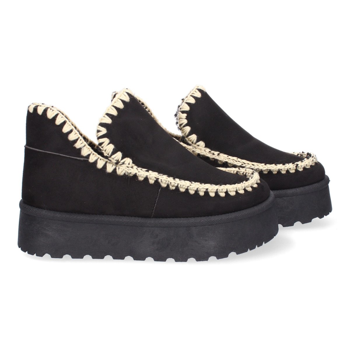 Botines australianos negros con cordones blancos - Imagen 6