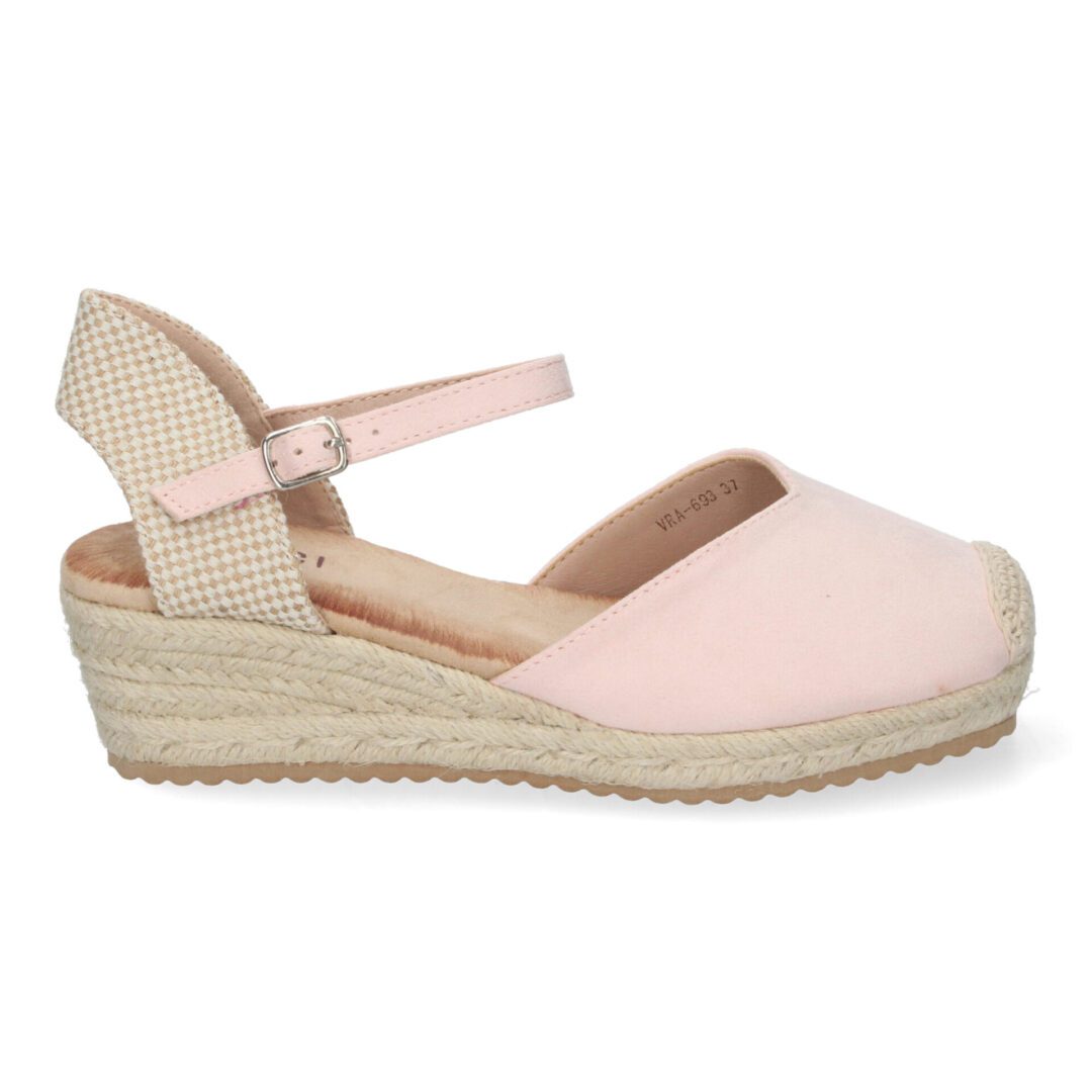 Sandalias plataforma beige hebilla trenzado - Imagen 3