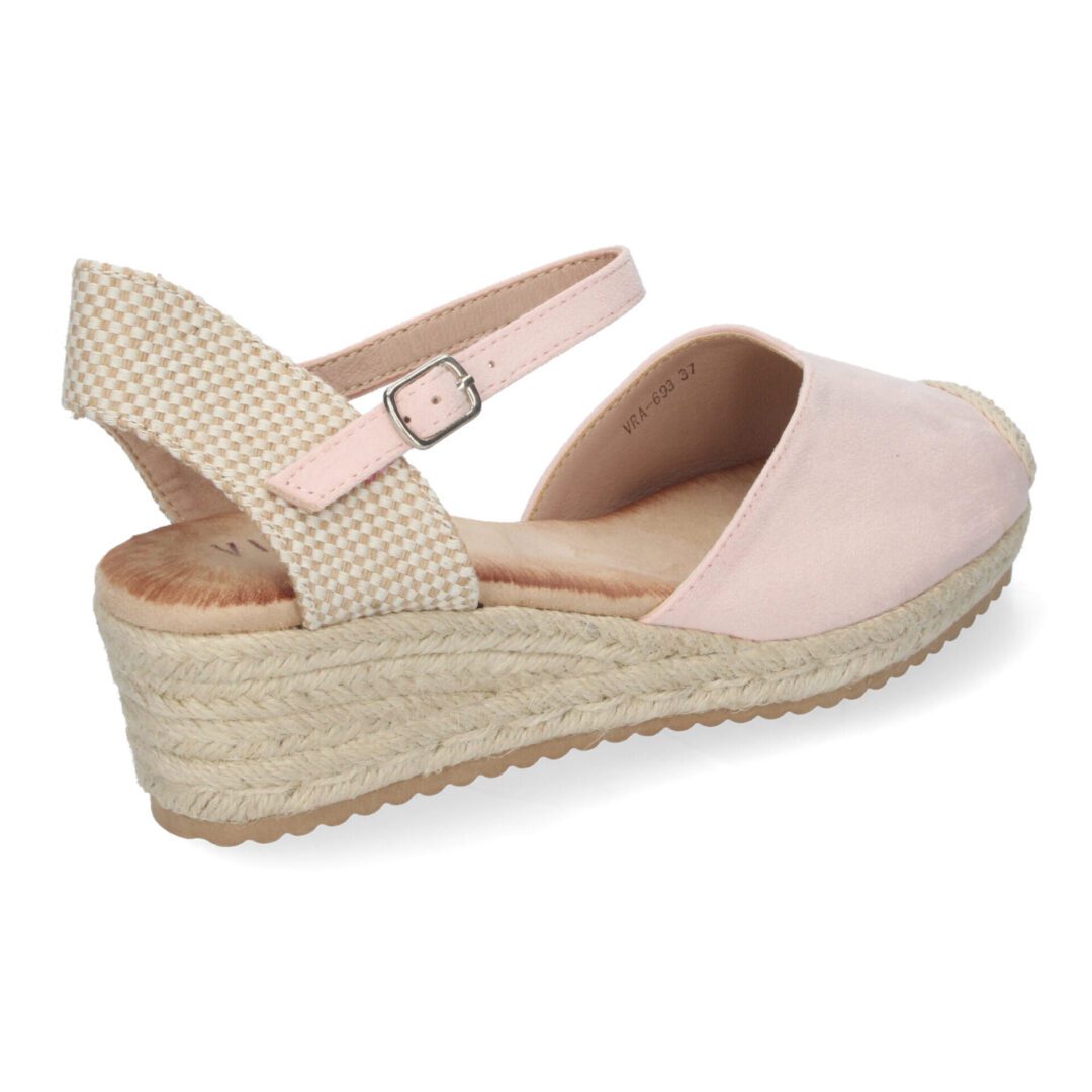 Sandalias plataforma beige hebilla trenzado - Imagen 5